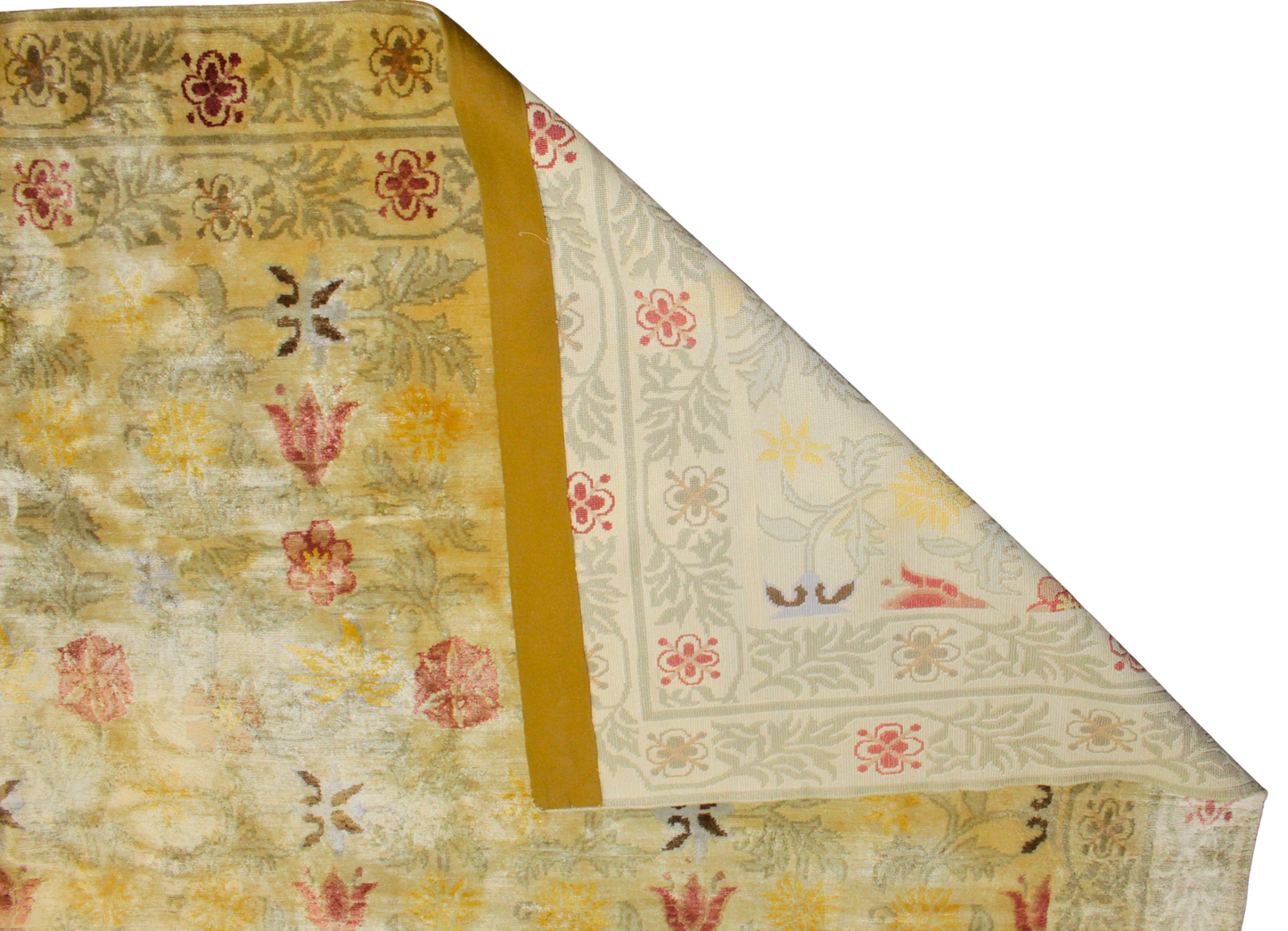 Decorative fabric with floral patterns on a white background