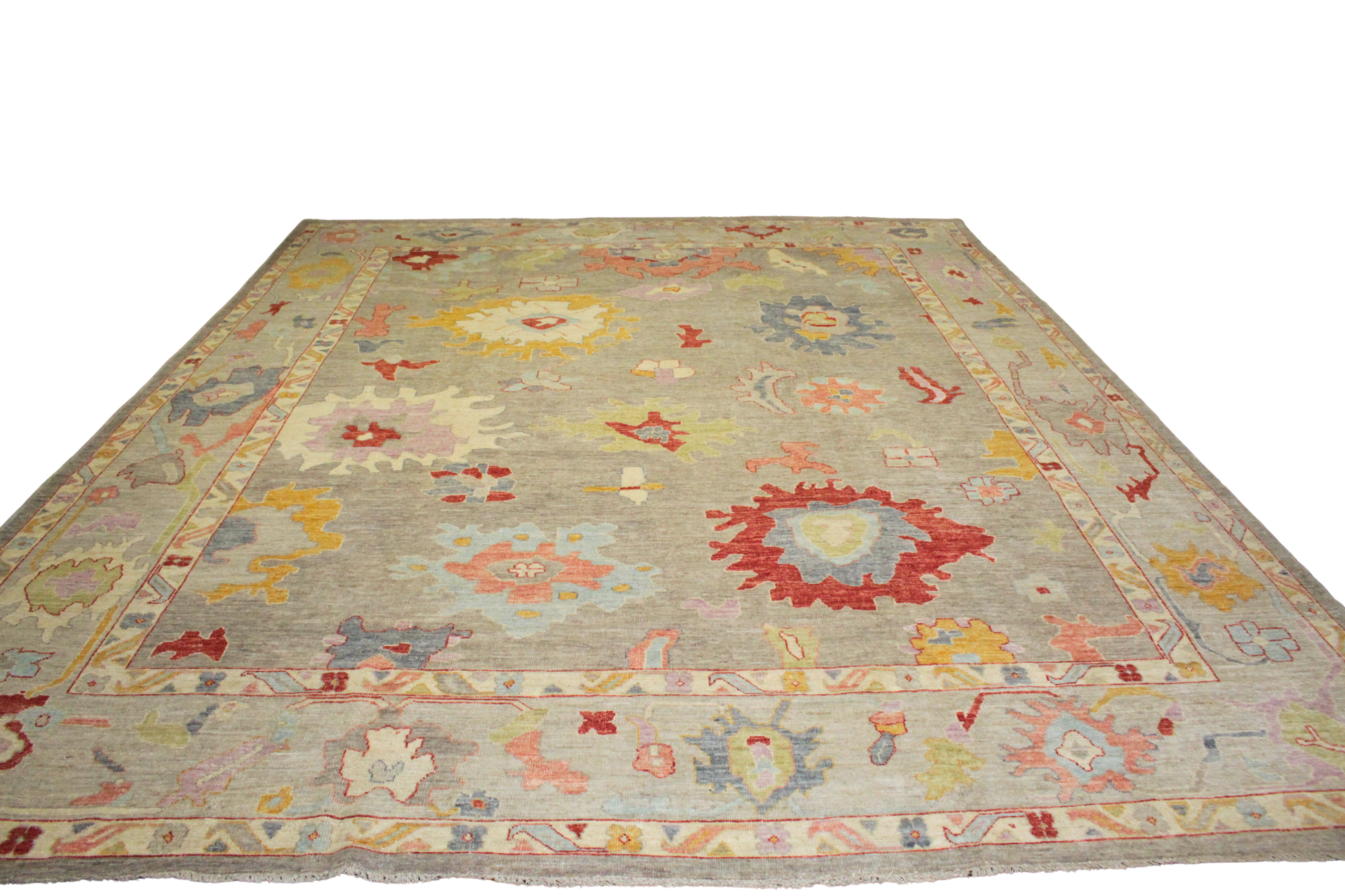 Warm tone Afghan area rug