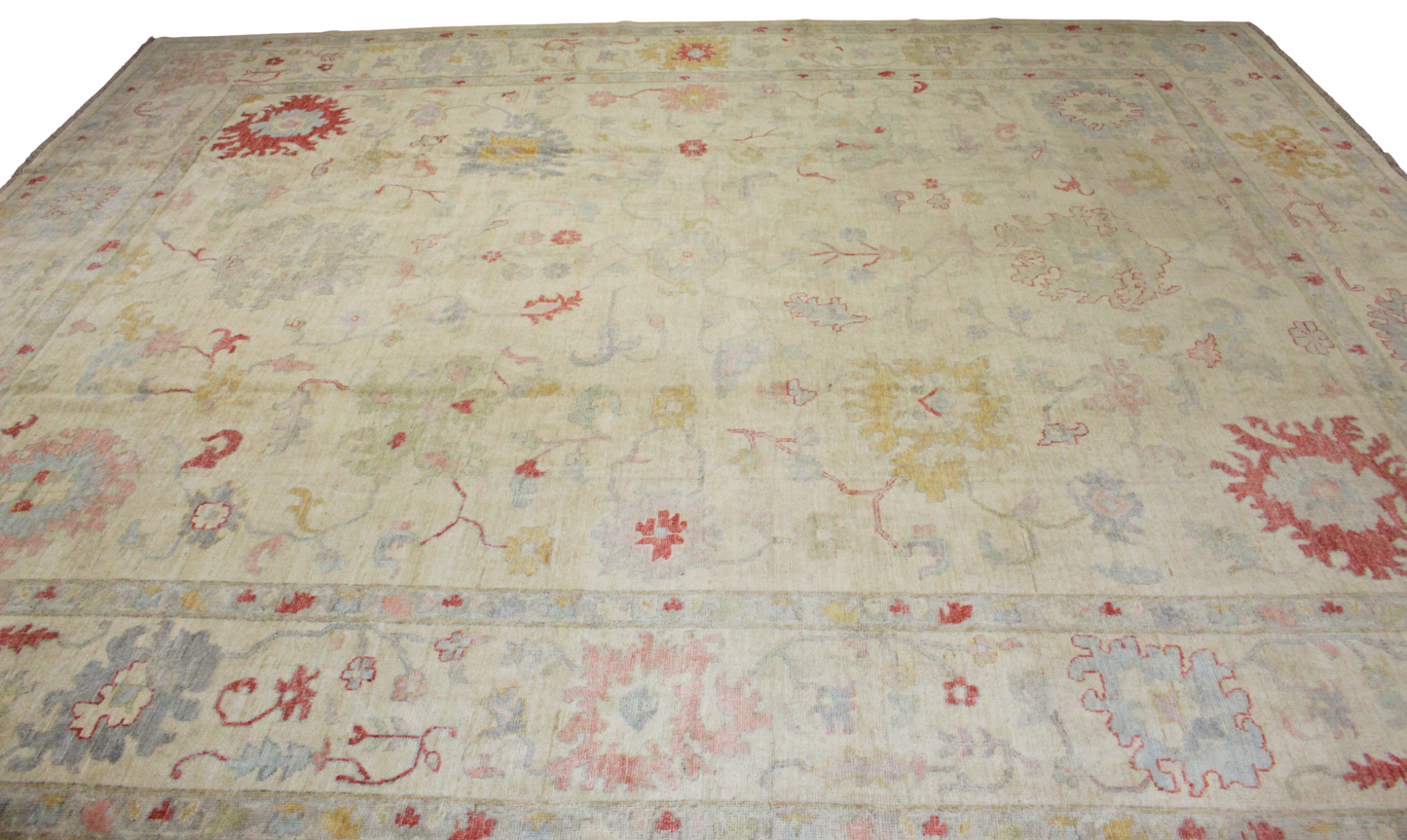 Afghan pastel Oushak rug