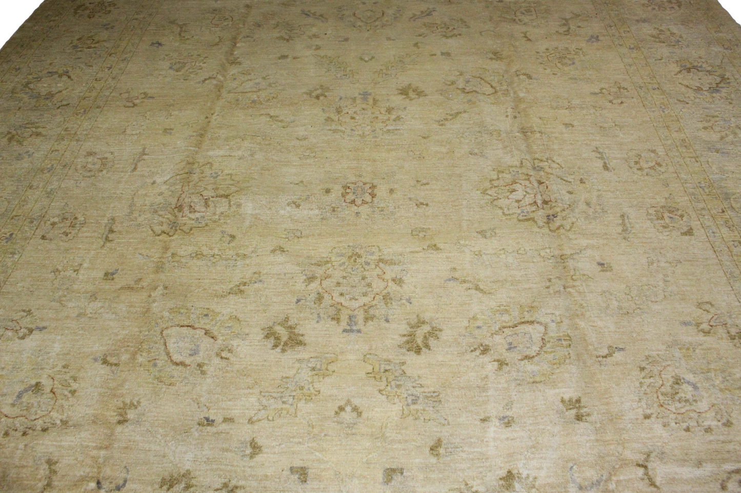 Large hand-knotted Oushak rug 11x15 for living rooms