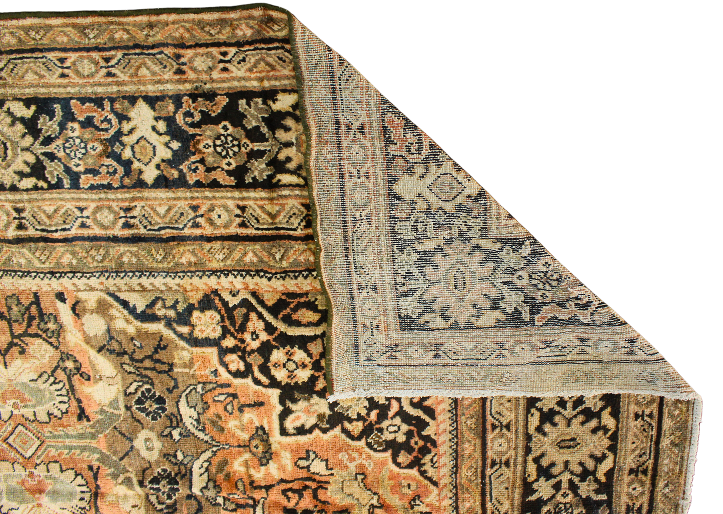 Elegant Restraint - Antique Mahal Rug from Persia (10.3 × 13.7 ft) - 1679