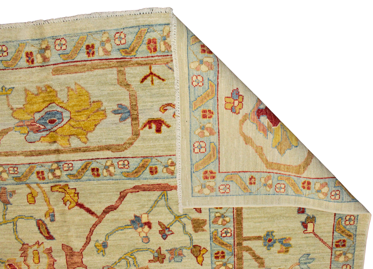 Sunlit Majesty - Mahal Rug from Afghanistan (10.4 × 14.1 ft) - 2760
