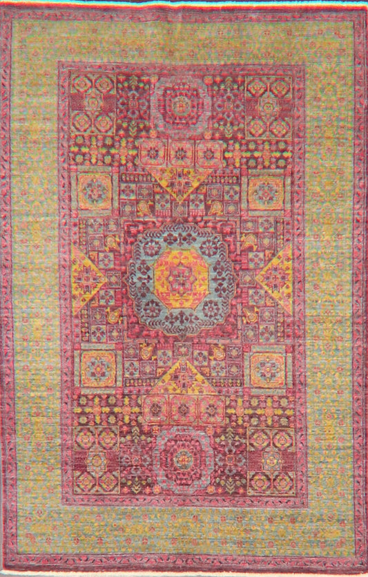 Mamluk Afghan Traditional Rug 4'0" x 6'0" | Hand-Knotted Rug