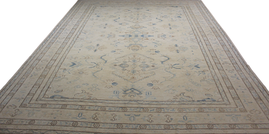 Large Kazak Afghan Rug (10x13) | Hand-Knotted Geometric Art