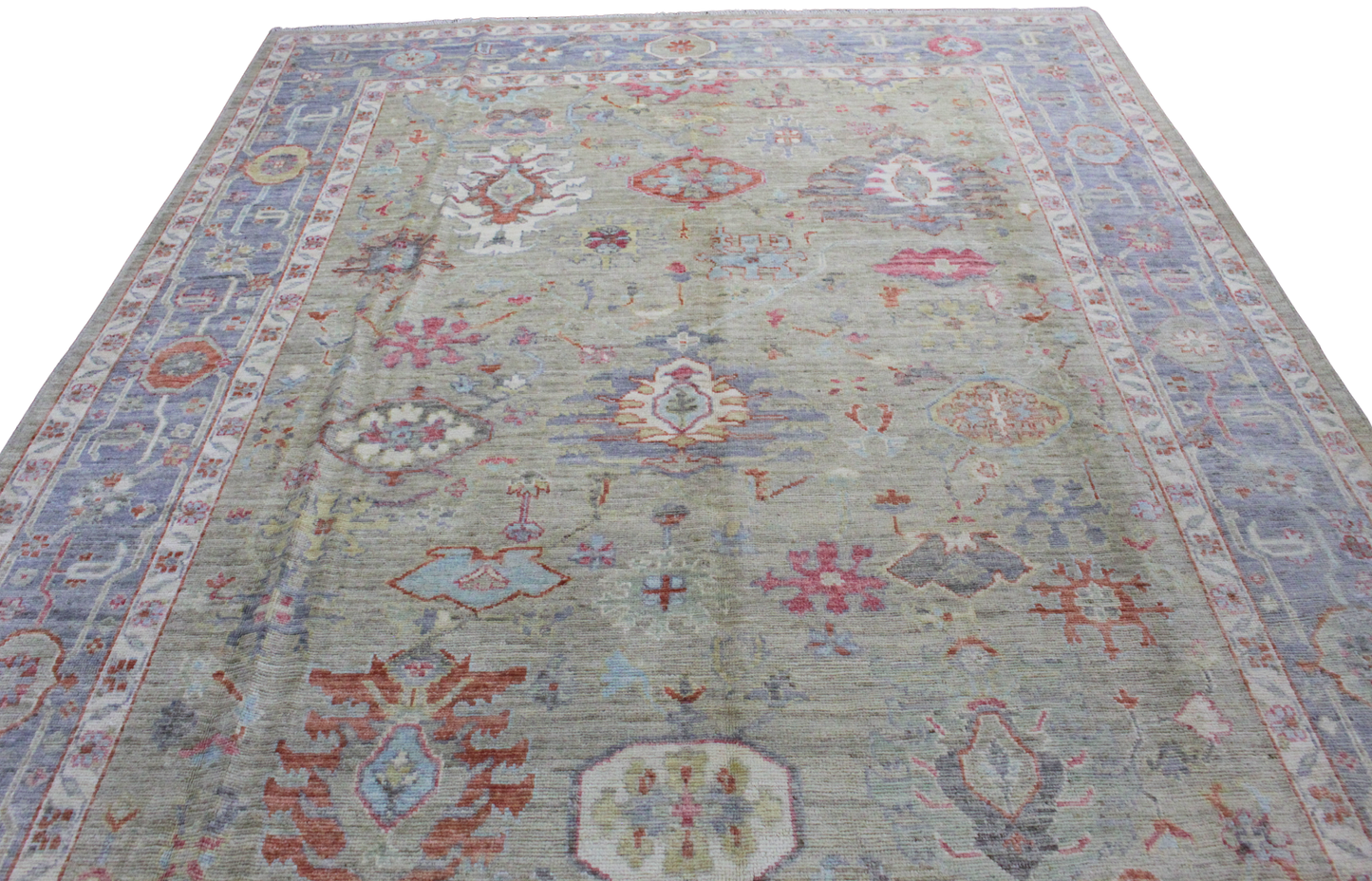 Whispers of Tradition - Oushak Afghan Rug (7.11 × 10.3 ft) - 1011