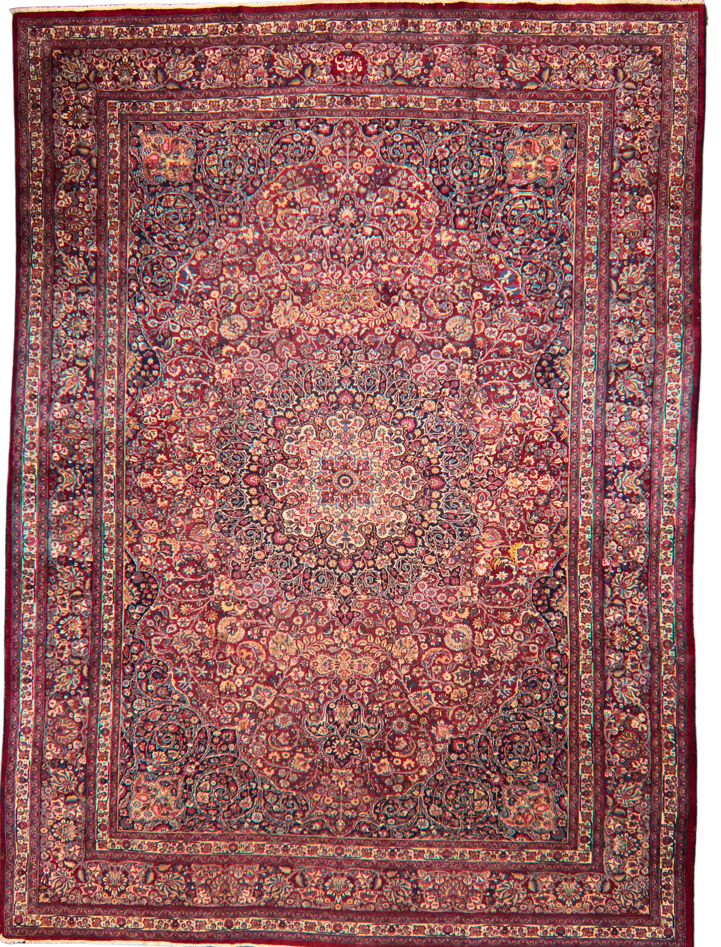 Regal Flourish - Mashad Rug from Persia (11.9 × 16.2 ft) - 1755