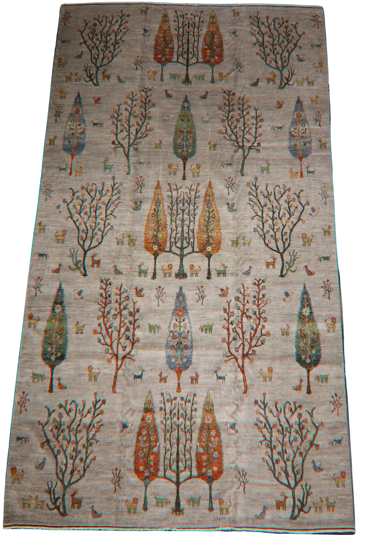 Whimsical Orchard - Tree of Life Rug from Afghanistan (10 × 14.1 ft) - 2756