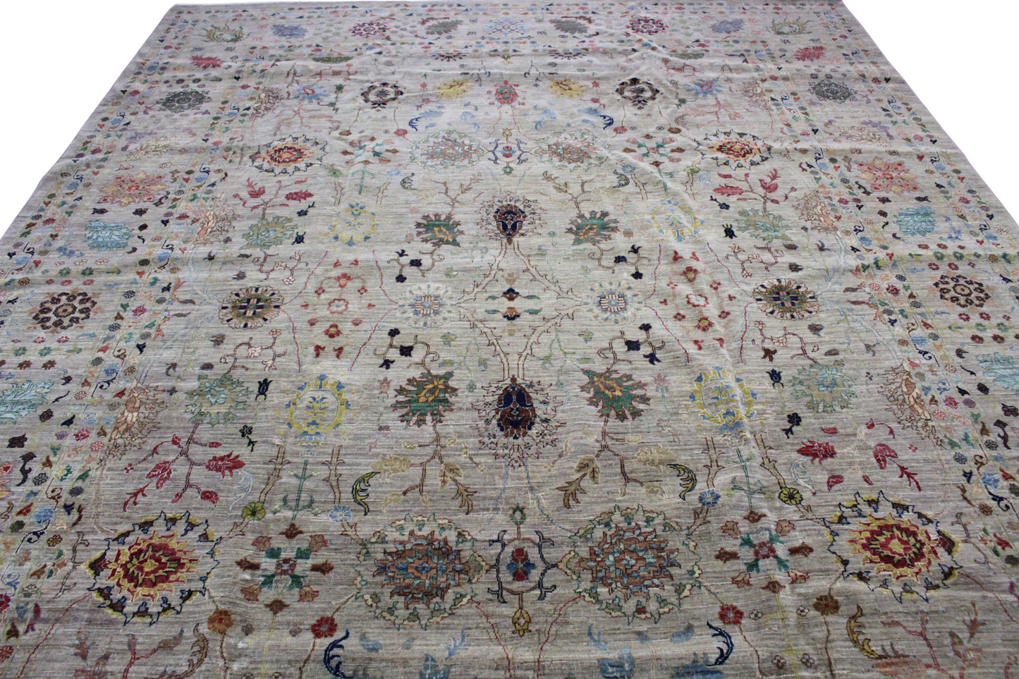 Wilderness in Bloom - Tabriz Rug from Afghanistan (10.1 × 13.11 ft) - 2748