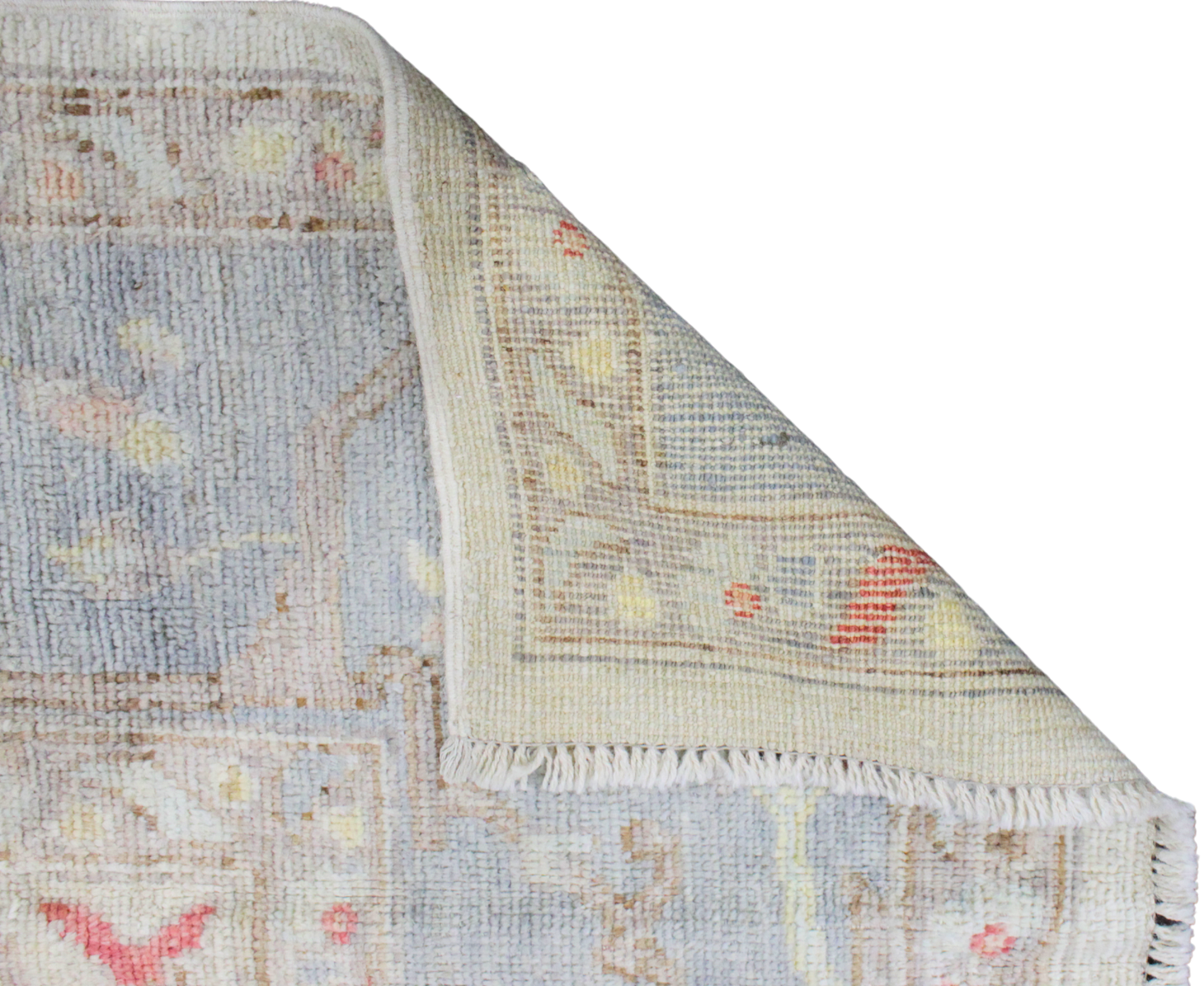 Soft Elegance - Hand-Knotted Oushak Rug from Afghanistan (7.8 × 9.9 ft) - 6