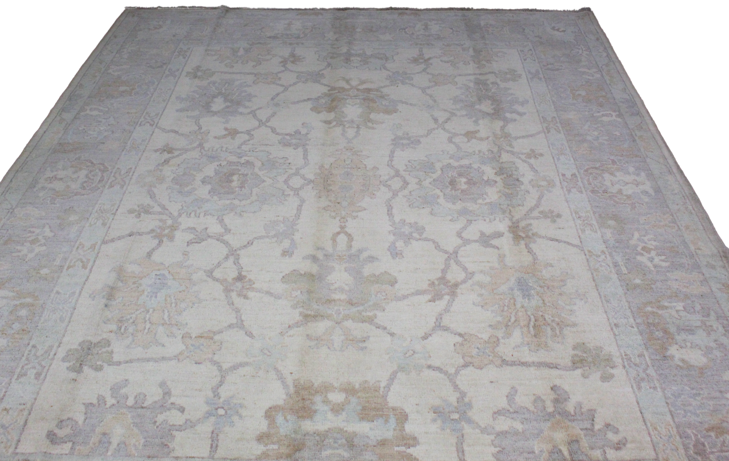 Quiet Nobility - Hand-Knotted Oushak Rug from Afghanistan (7.11 × 9.11 ft) - 15