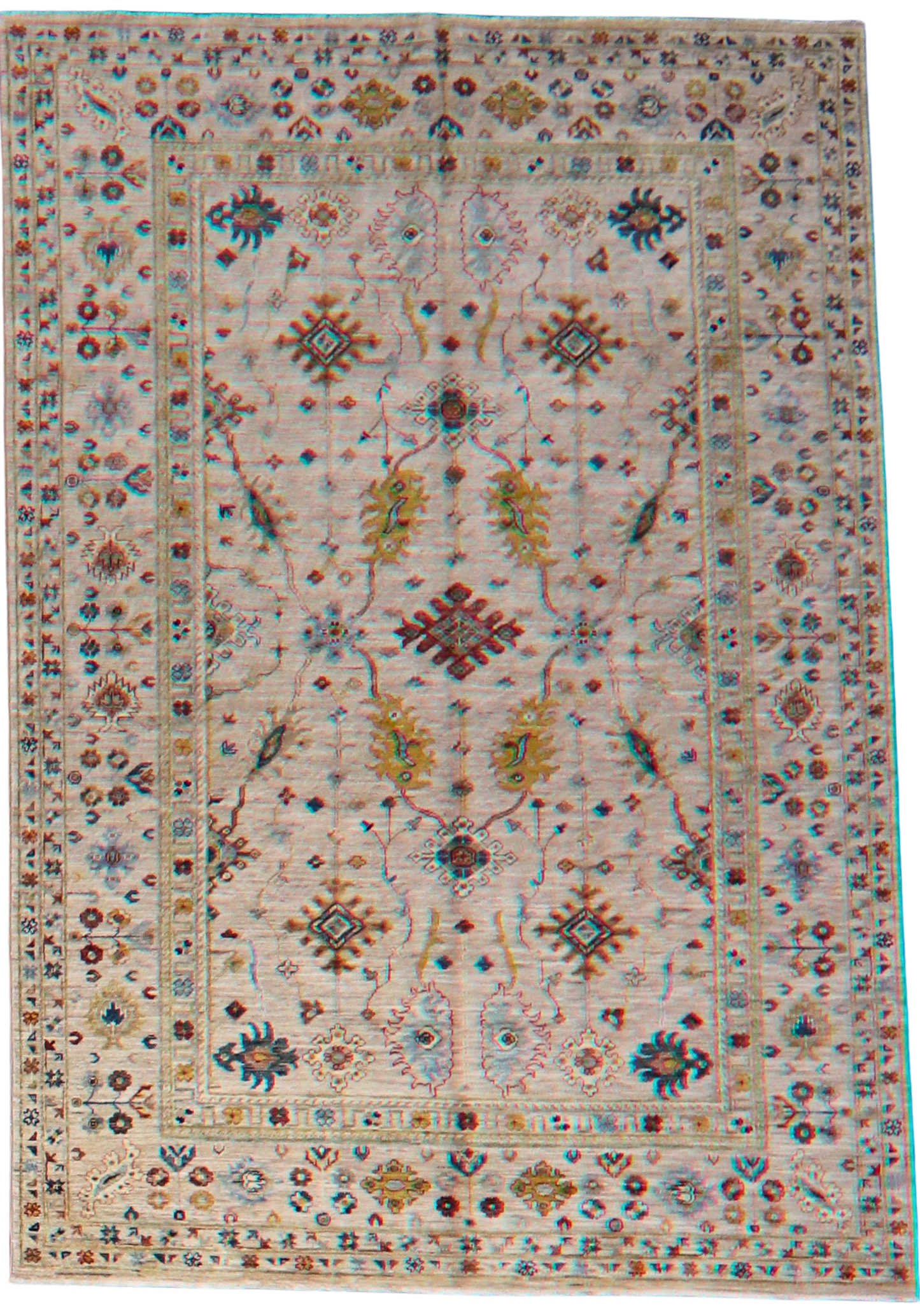 Jewel-Toned Balance - Fine Afghan Rug (5.6 × 8 ft) - 5
