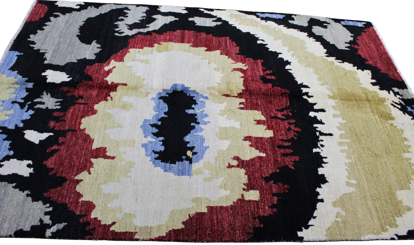 Bold Vision - Hand-Knotted Ikat Rug from Afghanistan (6.6 × 8.3 ft) - 8