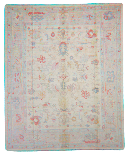 Subtle Heritage - Hand-Knotted Oushak Rug from Afghanistan (8 × 9.8 ft) - 14
