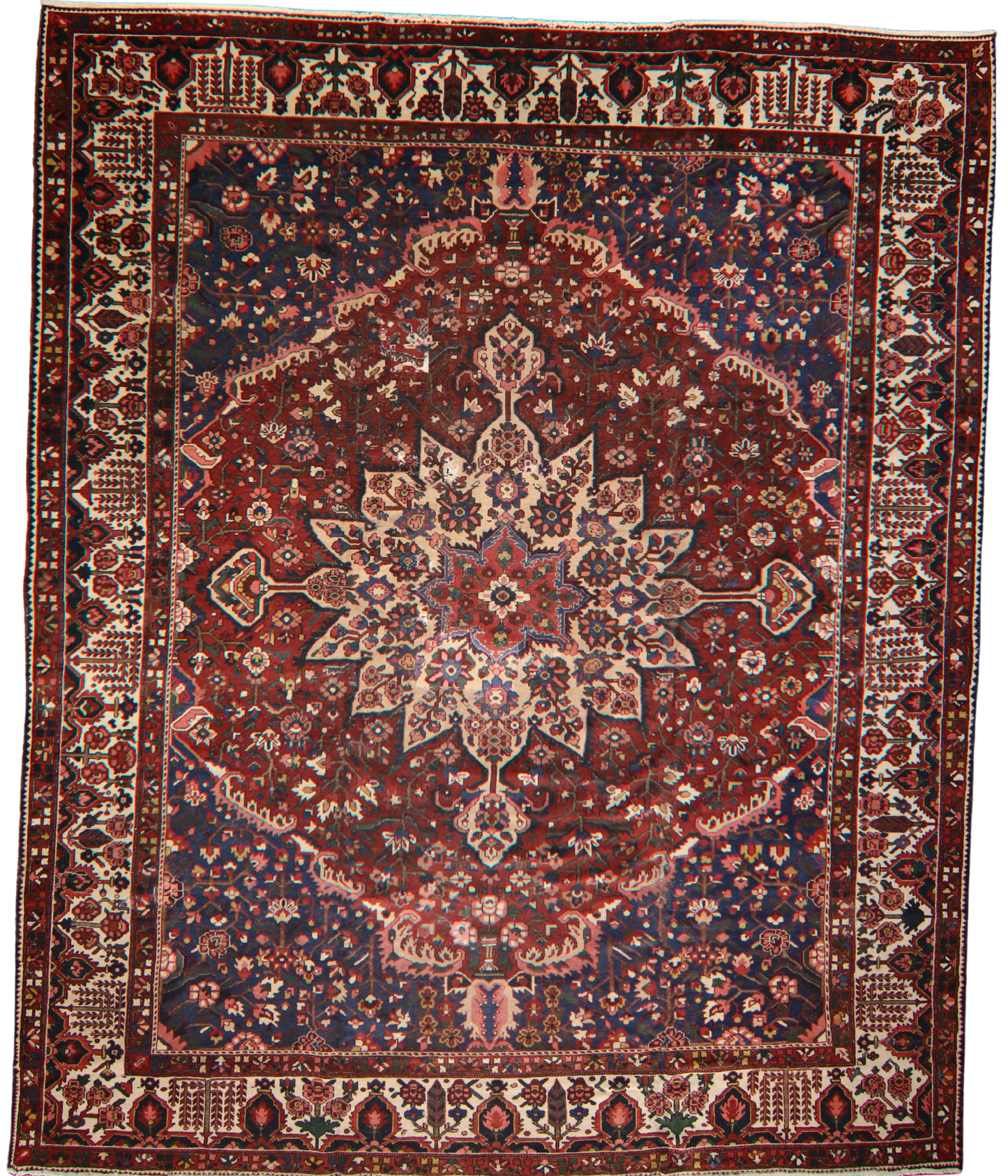 oversized antique Persian rug with classic design