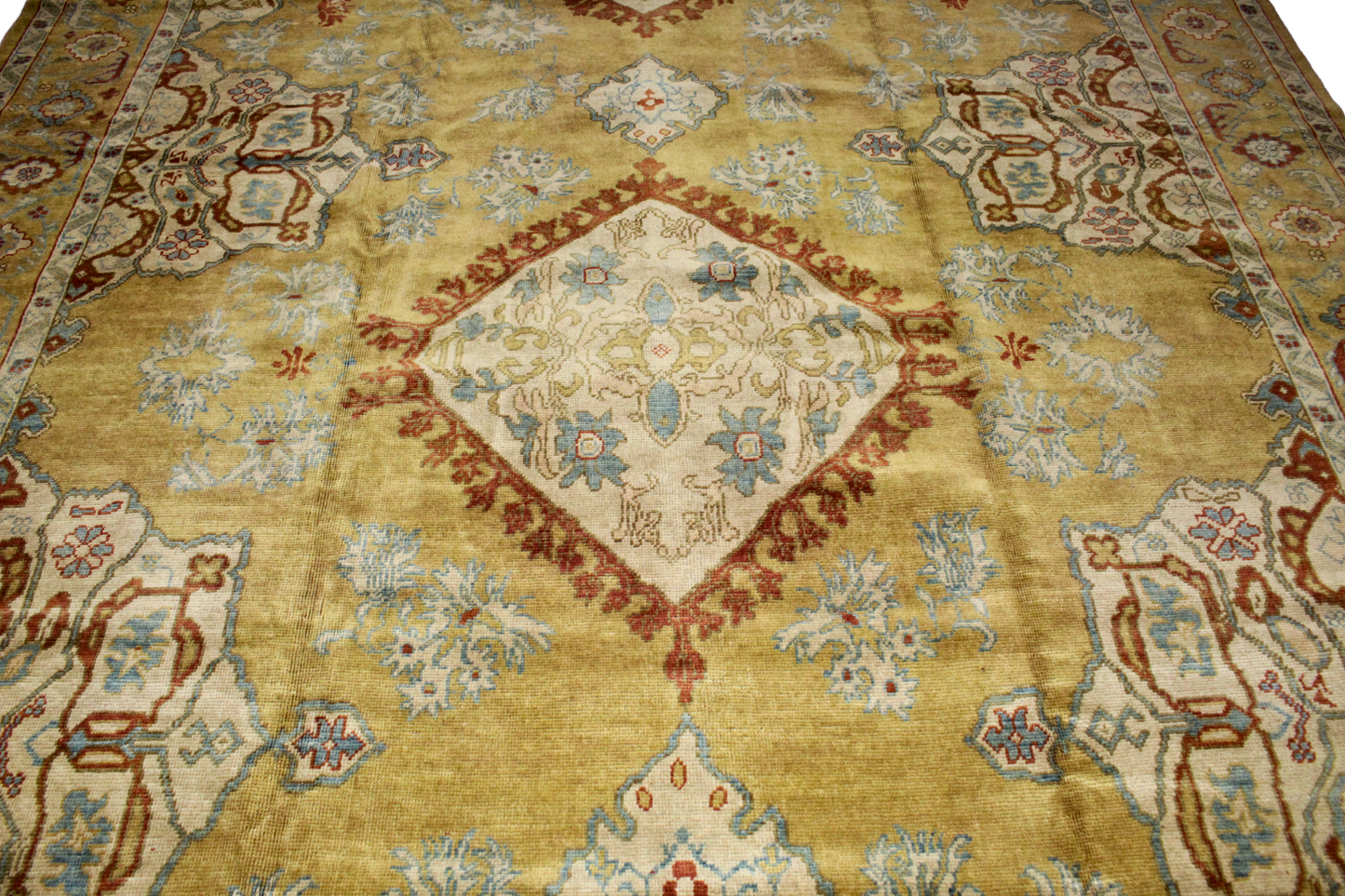 triple medallion Oushak rugs