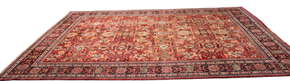 Architectural Rhythm - Antique Mahal Rug from Persia (10.9 × 15.7 ft) - 1737
