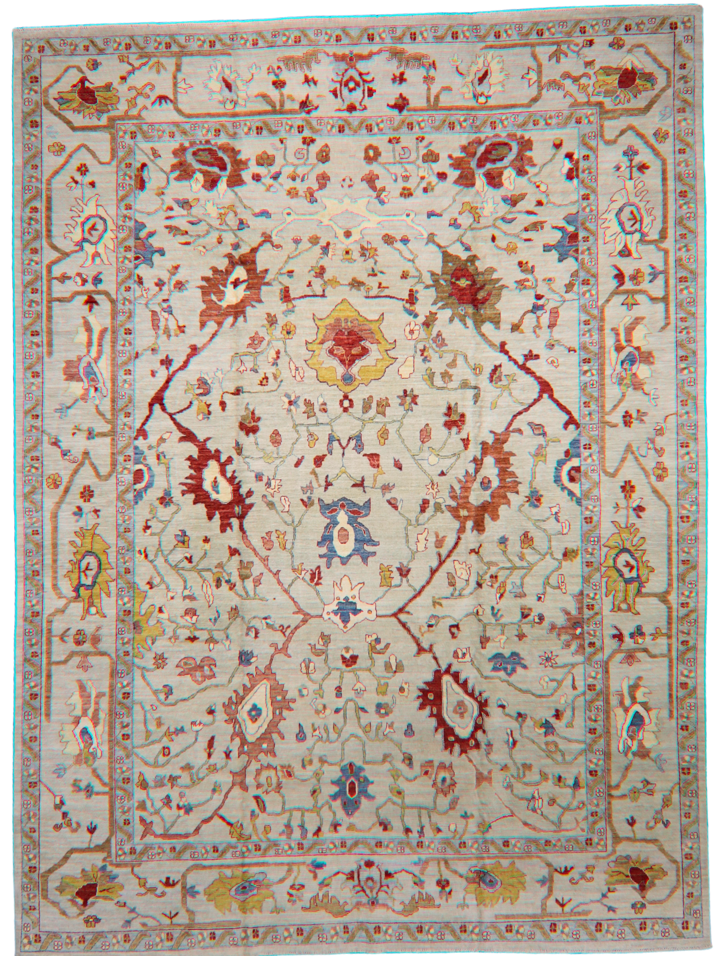 Sunlit Majesty - Mahal Rug from Afghanistan (10.4 × 14.1 ft) - 2760