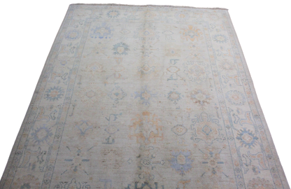 Tranquil Geometry - Oushak Rug from Afghanistan (6.1 × 8.6 ft) - 41