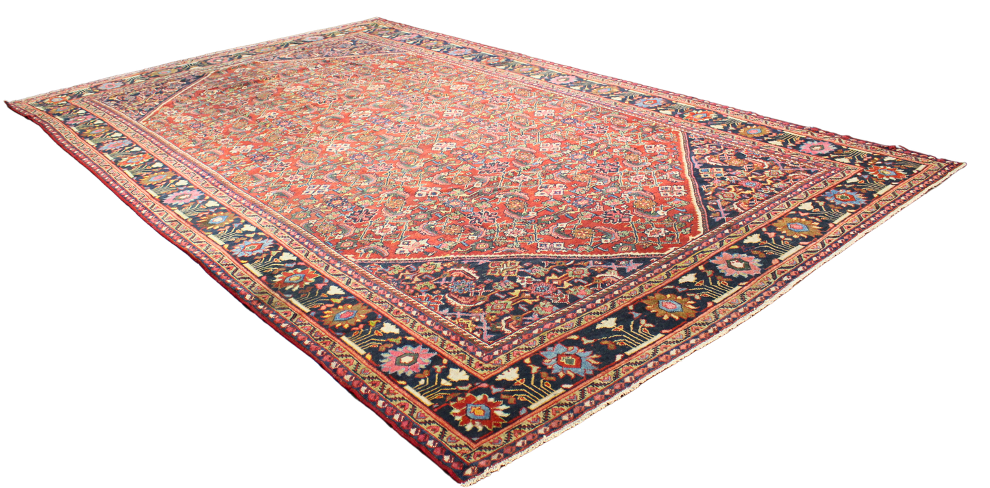 Majestic Length, Timeless Grace - Antique Mahal Rug from Persia (10.6 × 17.2 ft) - 1743