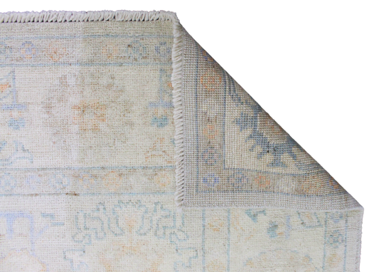 Tranquil Geometry - Oushak Rug from Afghanistan (6.1 × 8.6 ft) - 41