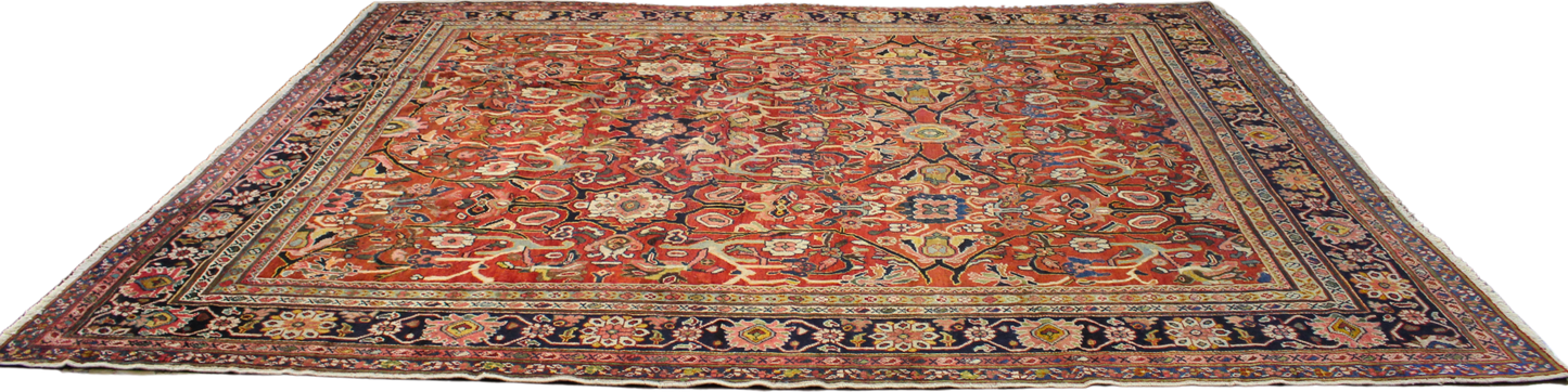 Majestic Intricacy - Antique Mahal Rug from Persia (10.8 × 13.1 ft) - 1714