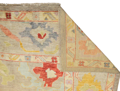 Hand-knotted oversized wool rug