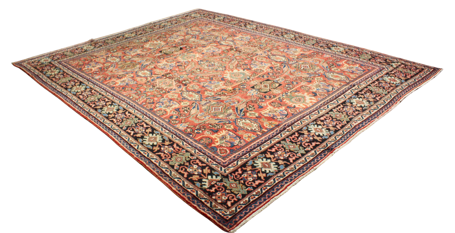 Majestic Repetition - Antique Mahal Rug from Persia (10.6 × 13.2 ft) - 1712