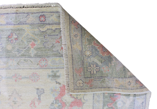Pastoral Poise - Hand-Knotted Oushak Rug from Afghanistan (6.1 × 8.9 ft) - 32