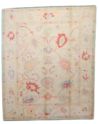 Soft Geometry & Pastel Grace - Oushak Rug
