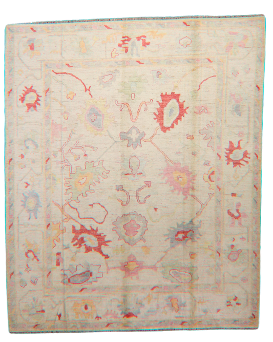 Soft Geometry & Pastel Grace - Oushak Rug