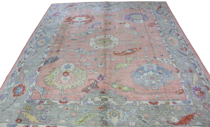 Blossom in Bloom - Hand-Knotted Oushak Rug from Afghanistan (7.9 × 9.4 ft) - 13