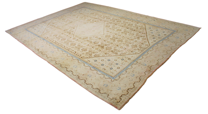 Moonlit Grace - Antique Mahal Rug from Persia (9.3 × 13.2 ft) - 1620