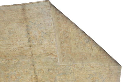 Subtle Grandeur - Fine Tabriz Rug in Mist and Sand (9.11 × 13.5 ft) - 2763