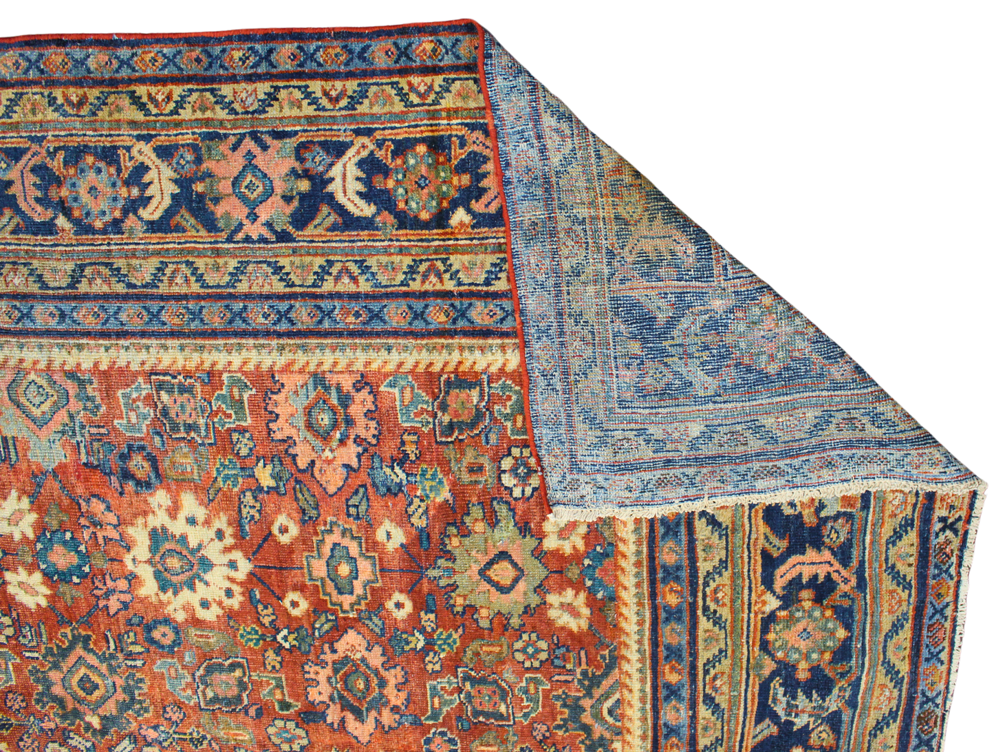 Garden of Repetition - Antique Persian Mahal Rug (11.2 × 13.6 ft) - 1748