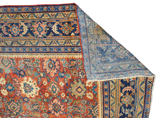 Garden of Repetition - Antique Persian Mahal Rug (11.2 × 13.6 ft) - 1748