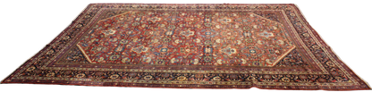 Floral Abundance with Village Charm - Antique Mahal Rug from Persia (10.6 × 13.8 ft) - 1732