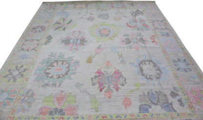 Garden Pastels - Oushak Afghan Rug (8 × 10 ft) - 1010