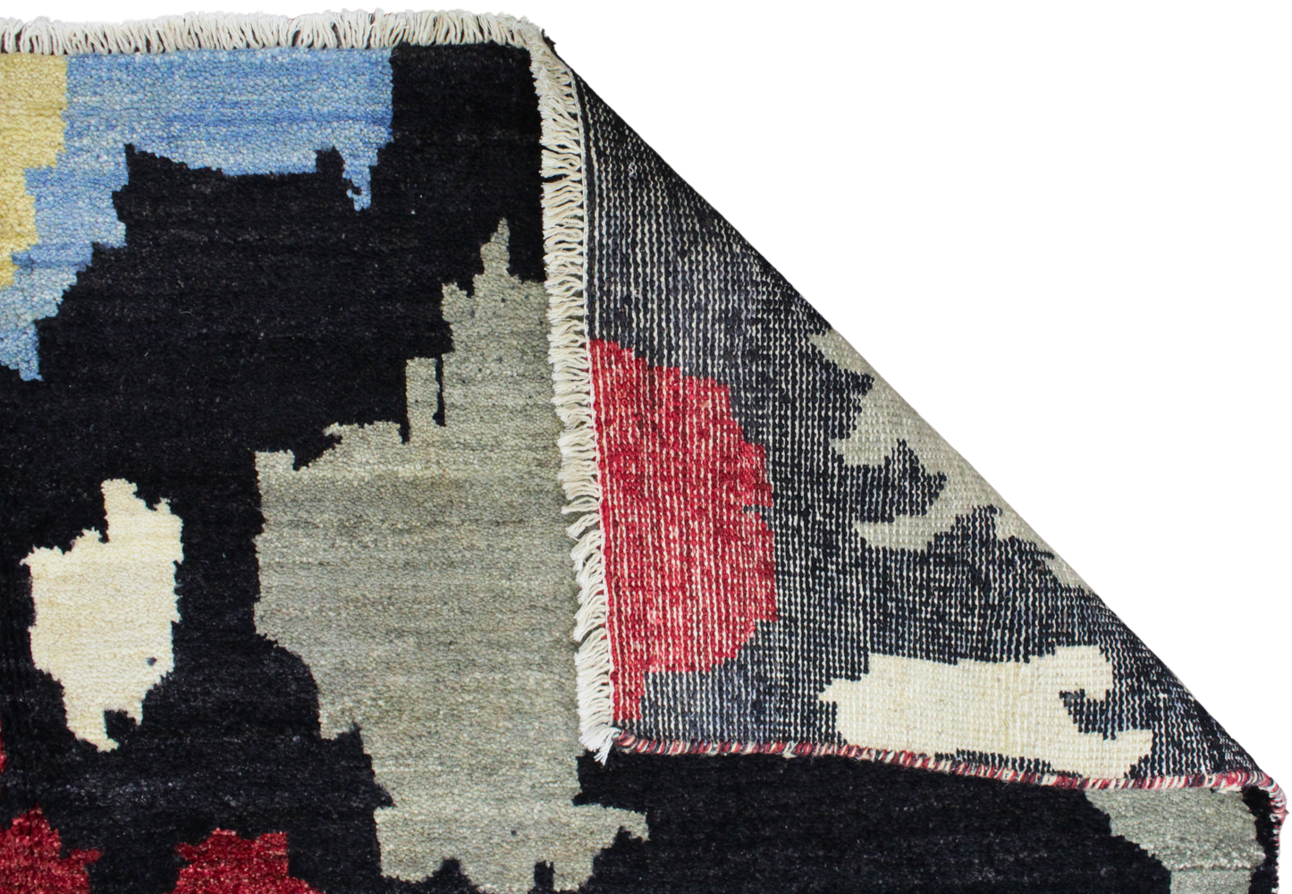 Bold Vision - Hand-Knotted Ikat Rug from Afghanistan (6.6 × 8.3 ft) - 8