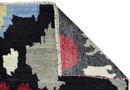 Bold Vision - Hand-Knotted Ikat Rug from Afghanistan (6.6 × 8.3 ft) - 8