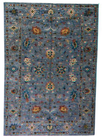 Twilight Blossom - Fine Afghan Rug (5.6 × 8 ft) - 2