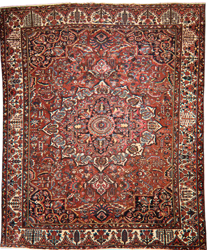 Sunburst Splendor - Antique Baktiary Rug from Persia (12.1 × 14.9 ft) - 1775