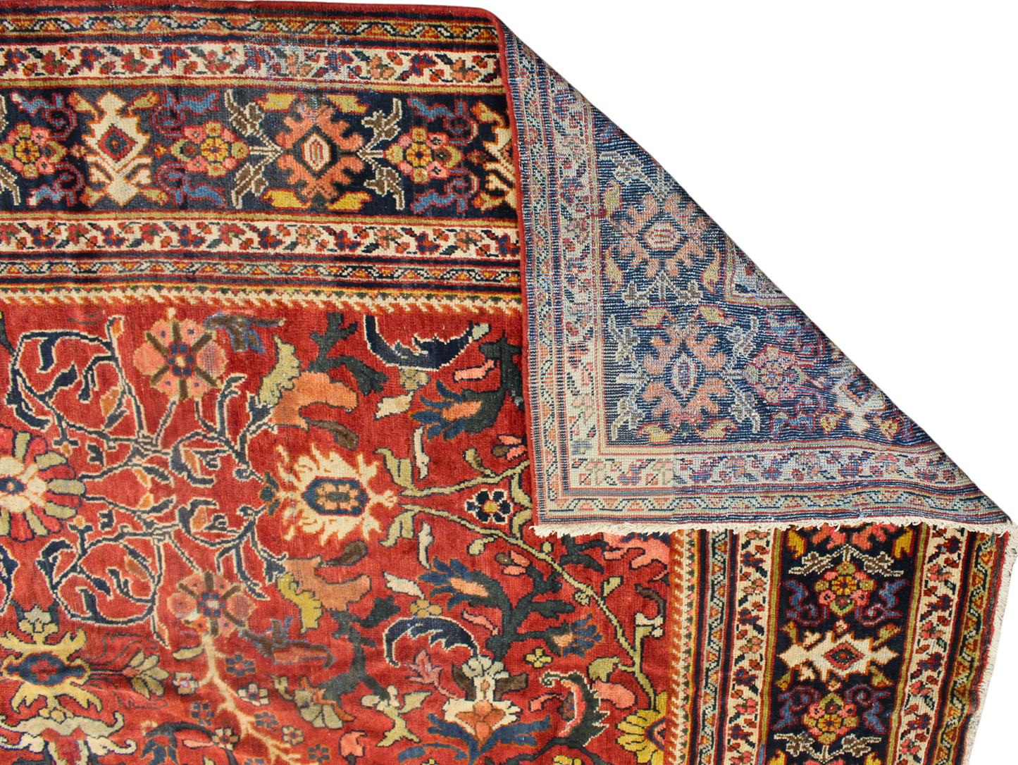 Garden of Symmetry - Antique Mahal Rug from Persia (10.9 × 13.7 ft) - 1761