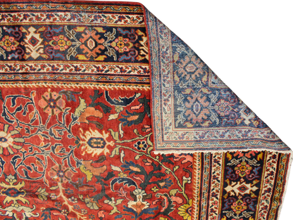 Garden of Symmetry - Antique Mahal Rug from Persia (10.9 × 13.7 ft) - 1761