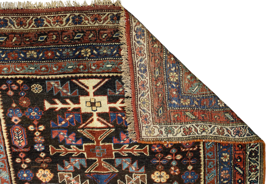 3x6 Persian tribal rug with heavy wool weave