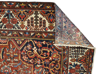 Sunburst Splendor - Antique Baktiary Rug from Persia (12.1 × 14.9 ft) - 1775
