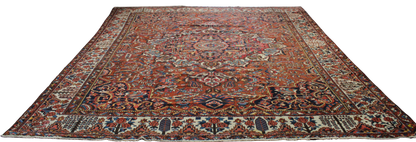 Sunburst Splendor - Antique Baktiary Rug from Persia (12.1 × 14.9 ft) - 1775
