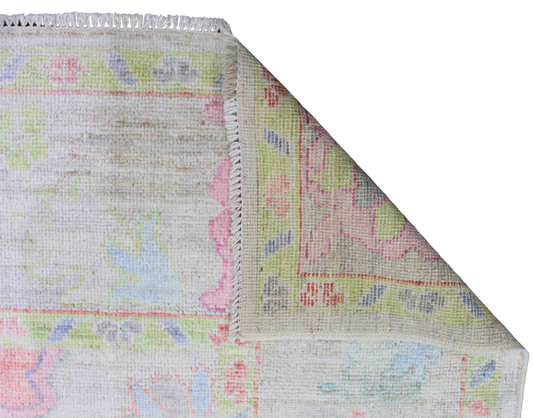 Garden Pastels - Oushak Afghan Rug (8 × 10 ft) - 1010