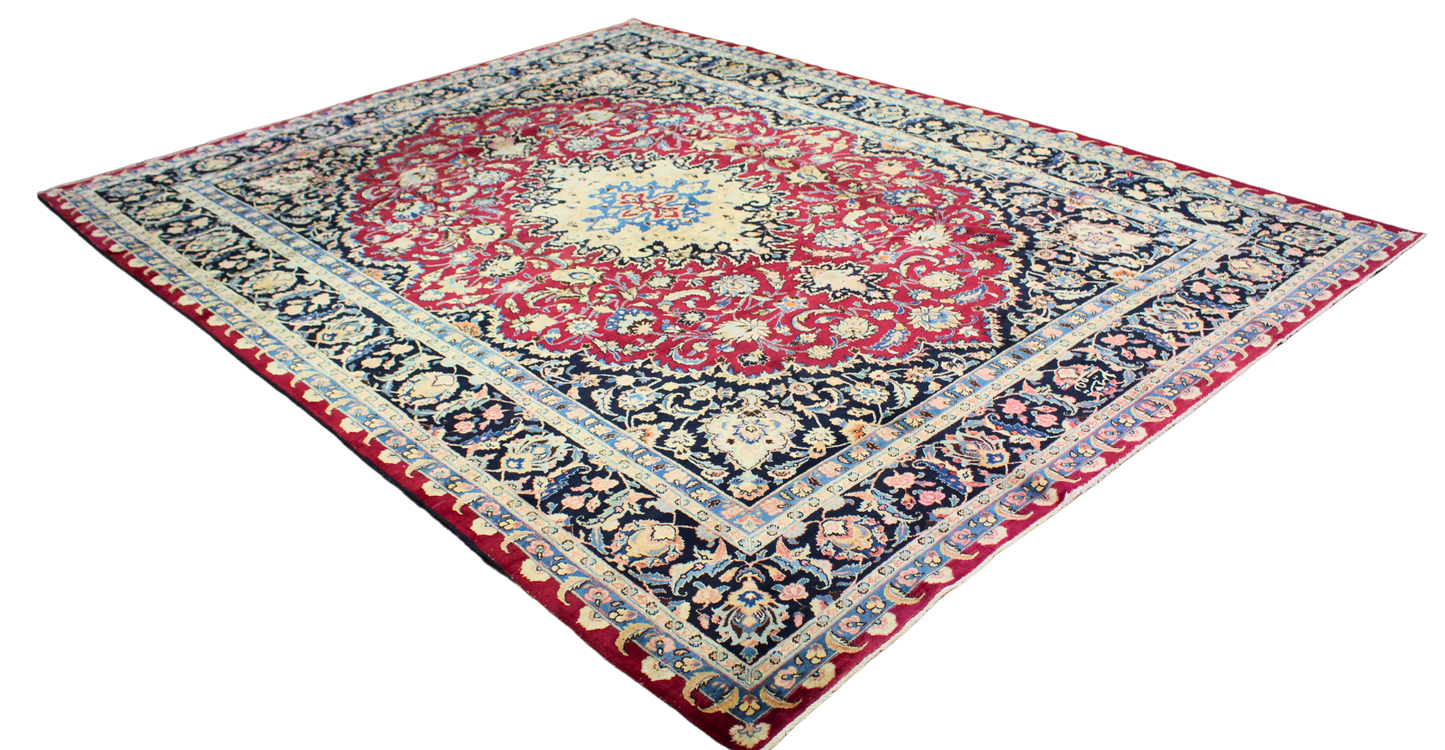 Royal Grandeur - Antique Mashad Rug from Persia (10.1 × 13.2 ft) - 14175