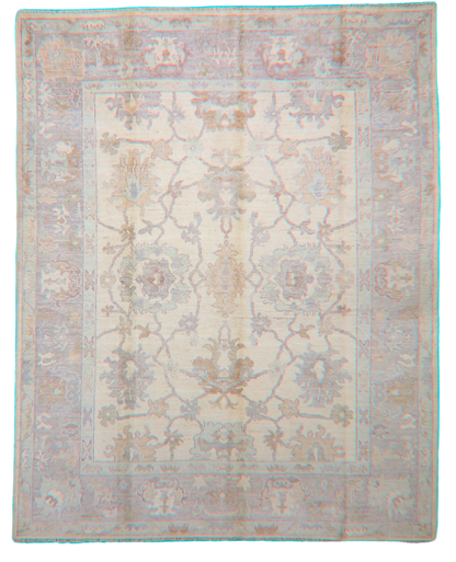Quiet Nobility - Hand-Knotted Oushak Rug from Afghanistan (7.11 × 9.11 ft) - 15