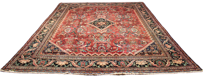 Blossoms in Bloom - Antique Mahal Rug from Persia (10.6 × 14.8 ft) - 2121
